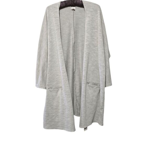Anthropologie Donni. Open Front Longline Dolman 3/4 Sleeve Cardigan Gray OSFM - Picture 1 of 6